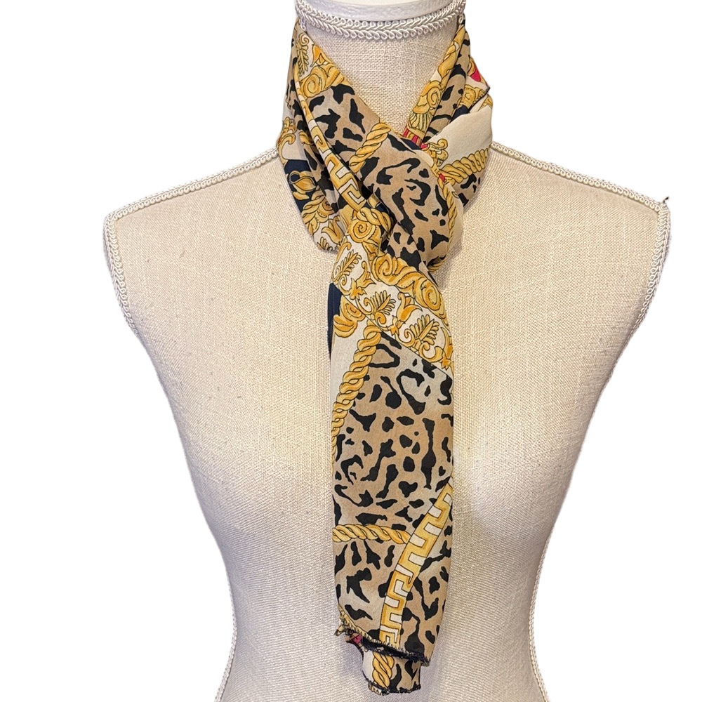 Elegant Lightweight Sheer Mixed Pattern Scarf